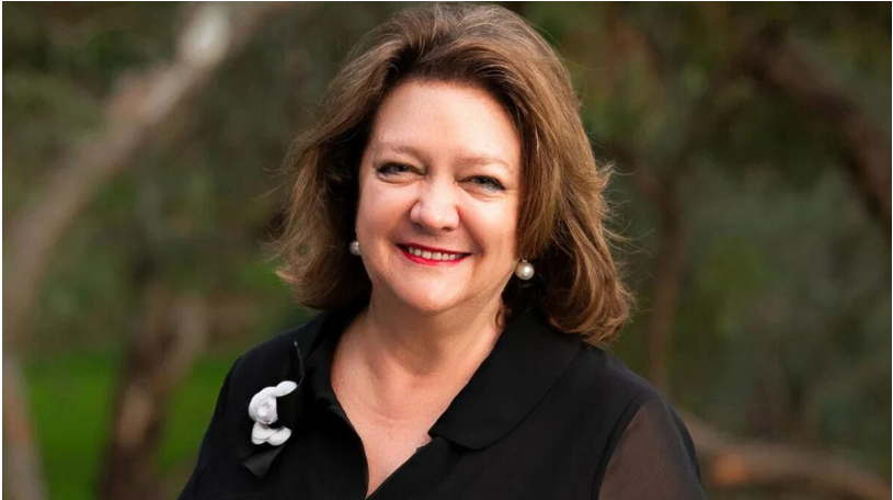 Gina Rinehart, a powerful Australian mining magnate and businesswoman, known for her controversial statements and significant influence on the mining industry.