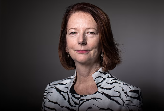 Julia Gillard, former Australian Prime Minister, lawyer, and advocate for women’s rights and global education.